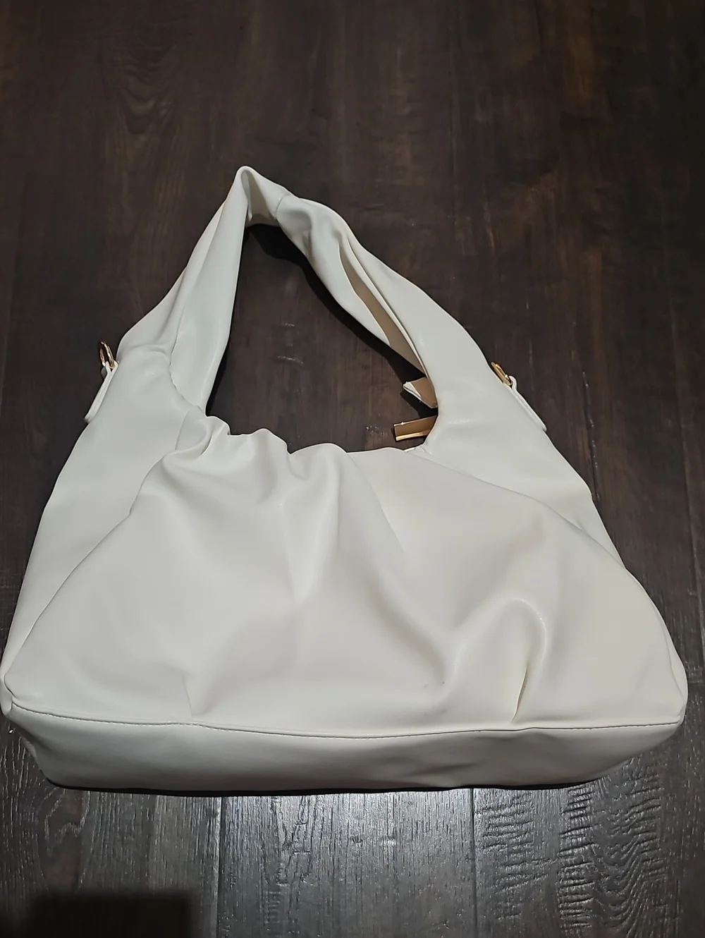 Cream Soft Shoulder Hobo Bag